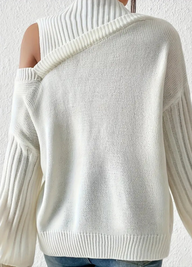 Ivory Off Shoulder Jumper