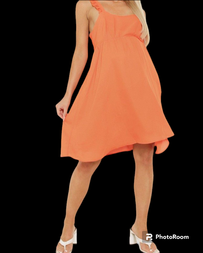 Orange Smock Dress