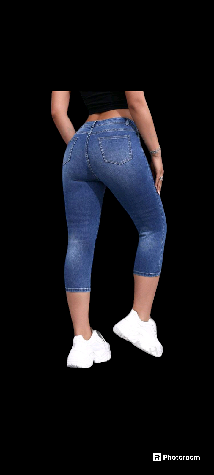 Navy Capri Jeans