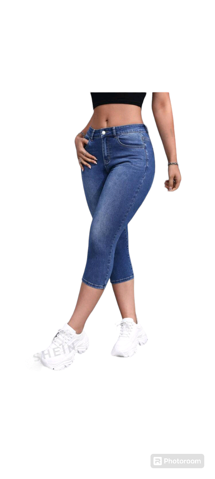 Navy Capri Jeans