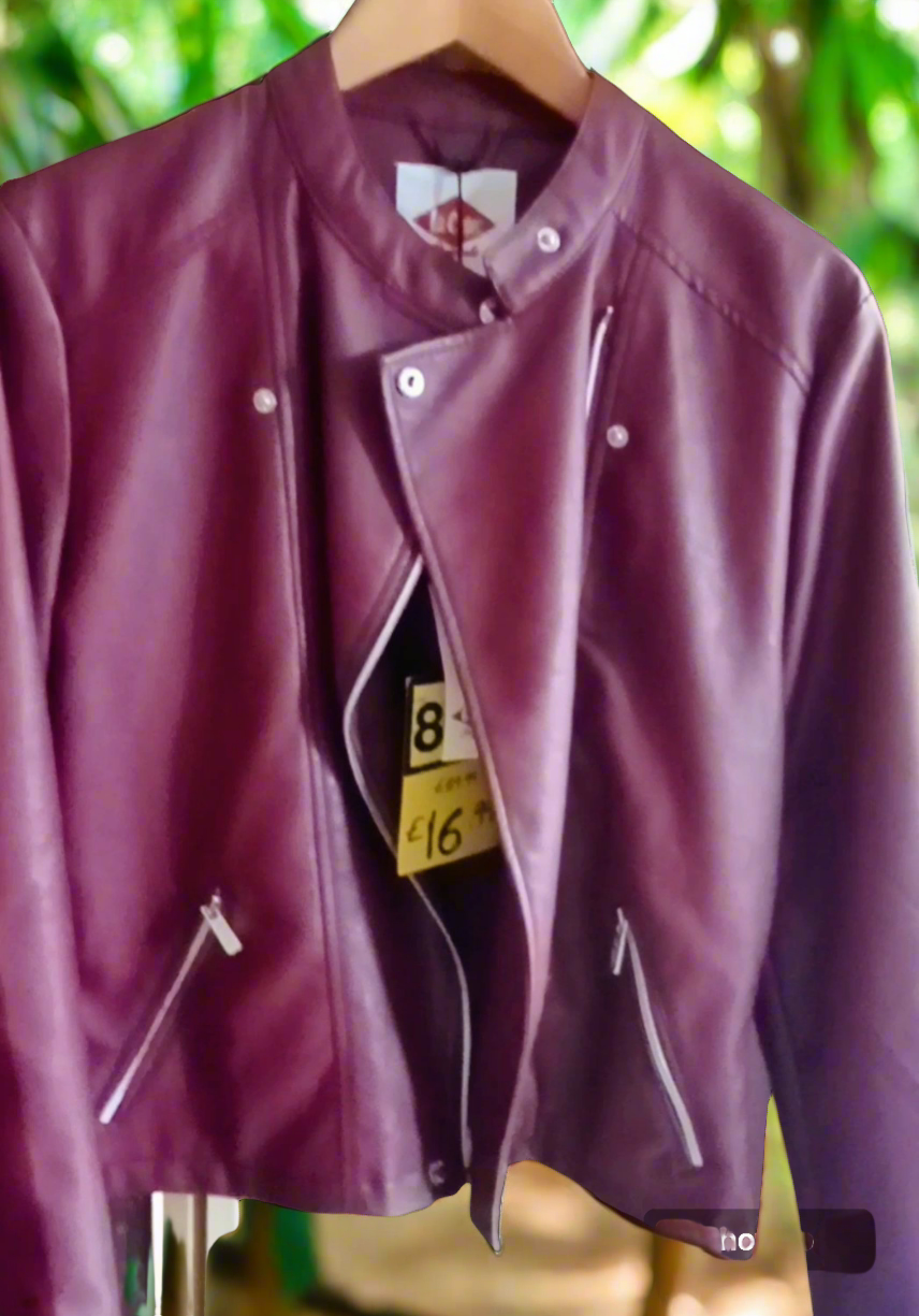 Lee Cooper Purple Faux leather jacket